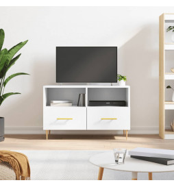 Meuble TV Blanc 80x36x50 cm...