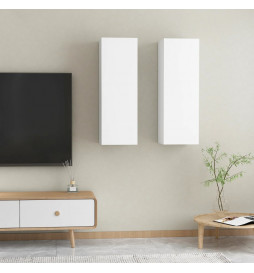 Meubles TV 2 pcs Blanc...