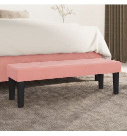 Banc Rose 100x30x30 cm Velours