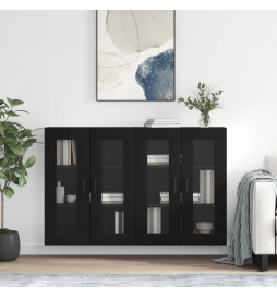 Armoires murales 2 pcs noir...