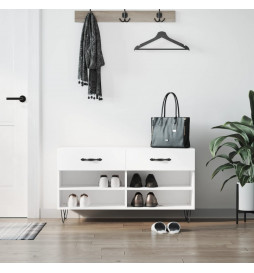 Banc à chaussures blanc...