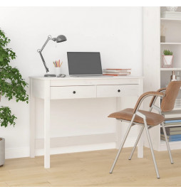 Bureau avec tiroirs Blanc...