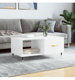Table basse Blanc brillant...