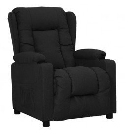 Fauteuil inclinable Noir Tissu