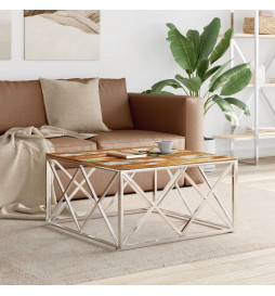 Table basse argenté acier...