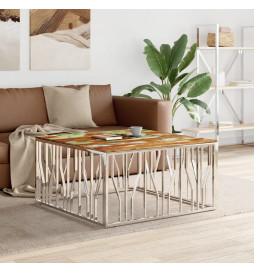Table basse argenté acier...