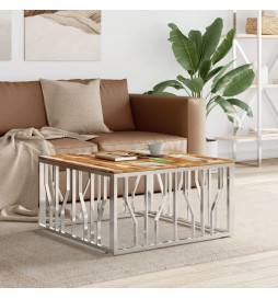 Table basse argenté acier...