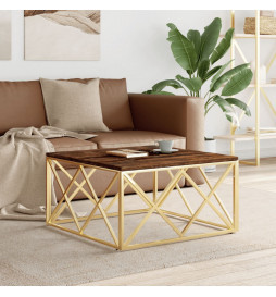 Table basse doré acier...