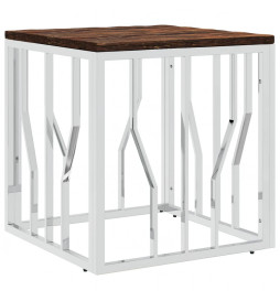 Table basse argenté acier...