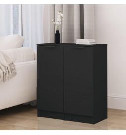 Buffets 2 pcs noir 30x30x70...