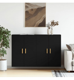 Armoires murales 2 pcs noir...