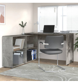 Bureau d'angle Gris béton...