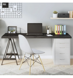 Dessus de bureau gris foncé...