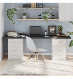 Dessus de bureau gris foncé...