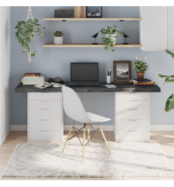 Dessus de bureau gris foncé...
