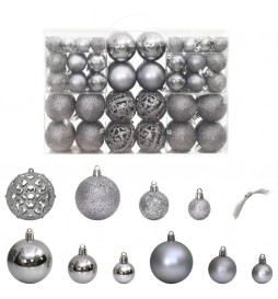 Boules de Noël 100 pcs gris...