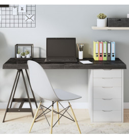 Dessus de bureau gris foncé...