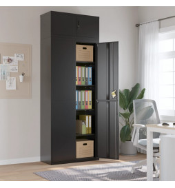 Classeur noir 90x40x240 cm...