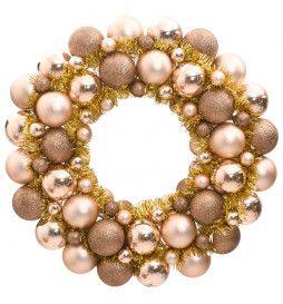 Couronne de Noël rose 45 cm...