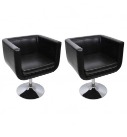 Chaise de bar lot de 2 cuir...