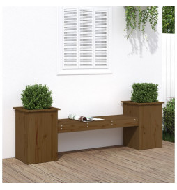 Banc avec jardinières...