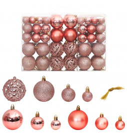 Boules de Noël 100 pcs rose...