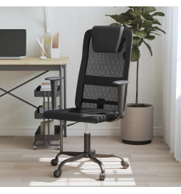 Chaise de bureau noir tissu...