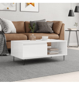 Table basse Blanc brillant...