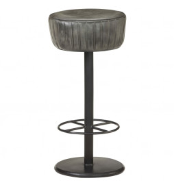 Tabouret de bar Gris Cuir...