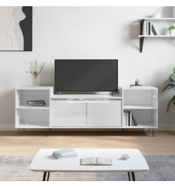 Meuble TV Blanc brillant...
