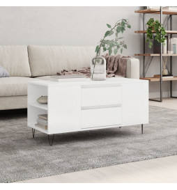 Table basse blanc brillant...
