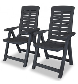 2 pcs Chaises inclinables...