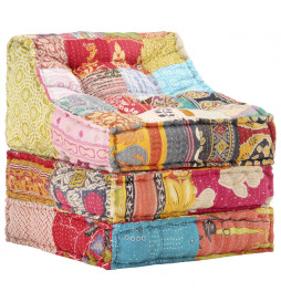 Pouf modulaire Patchwork Tissu