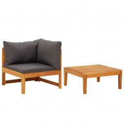 Salon de jardin 2 pcs avec...