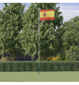 Drapeau de l'Espagne et mât...