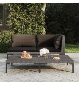 Table basse de jardin Gris...