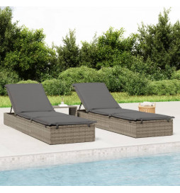 Chaise longue avec coussin...