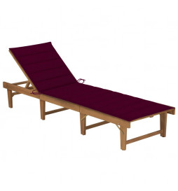 Chaise longue pliable avec...