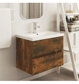 Armoire de lavabo Chêne...