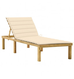 Chaise longue avec coussin...