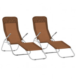 Chaises longues pliables 2...