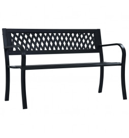 Banc de jardin 125 cm Noir...