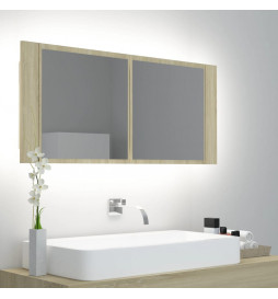 Armoire à miroir à LED de...