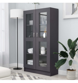 Armoire à vitrine Gris...