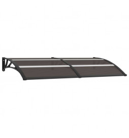 Auvent de porte Noir 200x80...