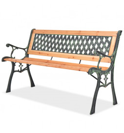 Banc de jardin 122 cm Bois