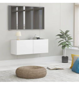 Meuble TV Blanc 80x30x30 cm...