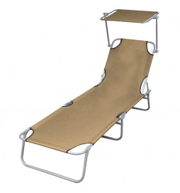 Chaise longue pliable avec...