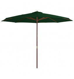 Parasol avec mât en bois...