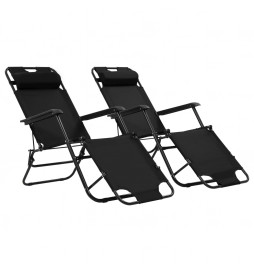 Chaises longues pliables 2...